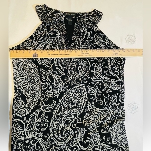 INC International Concepts Black and White Sleeveless Cut Out Tank Top GC - Picture 12 of 13